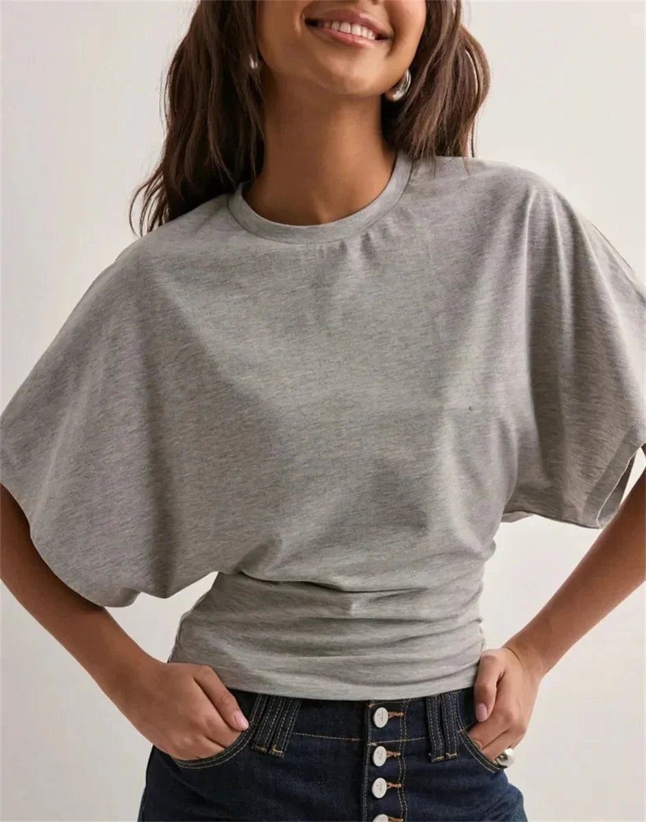 Women’s Slim Crop Top – Long Sleeve Casual Tee