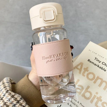 500ml Portable Straw Bottle – Leakproof Cute Drinkware for Milk & Juice