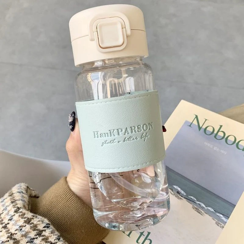 500ml Portable Straw Bottle – Leakproof Cute Drinkware for Milk & Juice